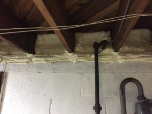 Cold Floors Insulation - Rim Joist Sill Plate Foam Insulation