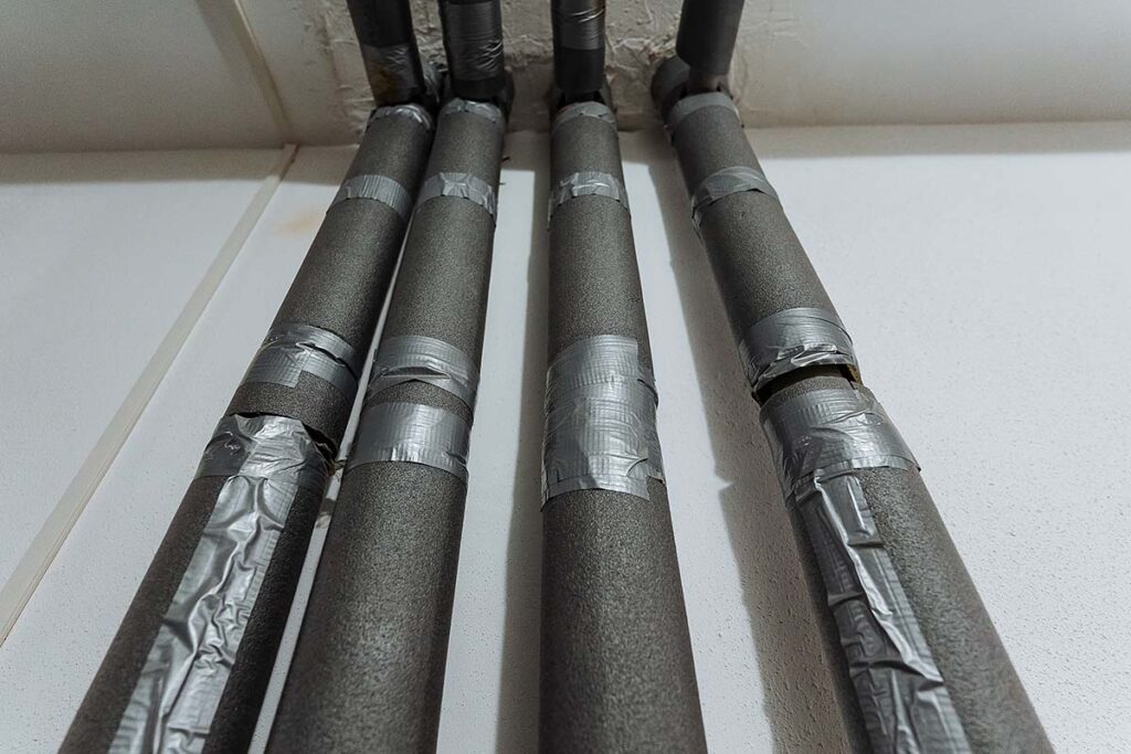 wall pipe temporary insulation