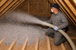 Lower your ac bill. Attic Insulation installation for summer energy efficiency