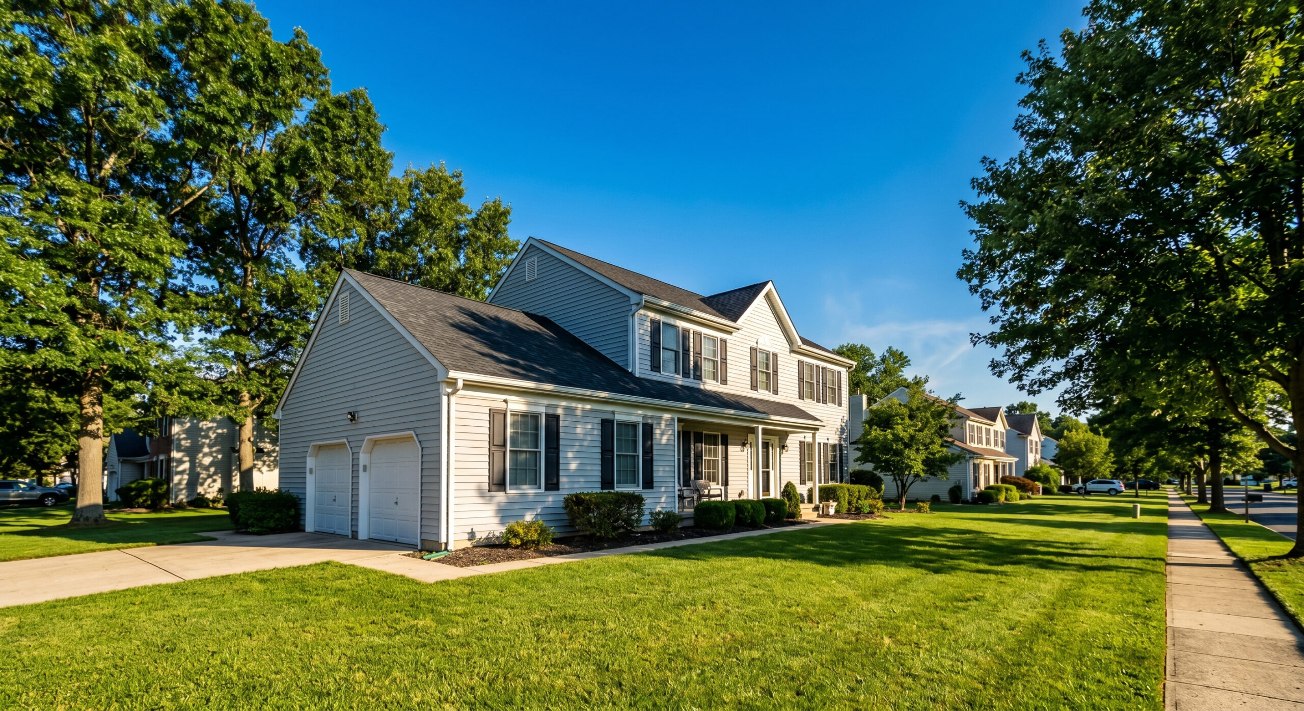 New Jersey colonial home on a hot summer day â heat loss through roof and walls drives up AC bills